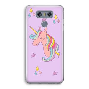 Roze eenhoorn: LG G6 Transparant Hoesje