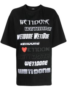 We11done t-shirt en coton à logo imprimé - Noir