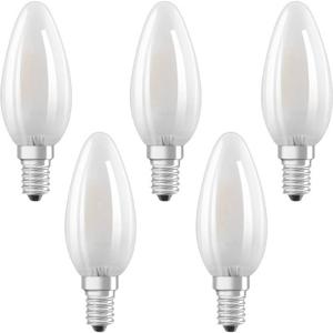 OSRAM 4058075090682 LED-lamp Energielabel E (A - G) E14 Kaars 4 W = 40 W Warmwit (Ø x l) 35 mm x 100 mm Filament / Retro-LED 5 stuk(s)