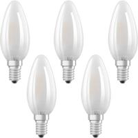 OSRAM 4058075090682 LED-lamp Energielabel E (A - G) E14 Kaars 4 W = 40 W Warmwit (Ø x l) 35 mm x 100 mm Filament / Retro-LED 5 stuk(s) - thumbnail