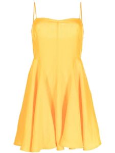 Three Graces robe patineuse en lin - Jaune