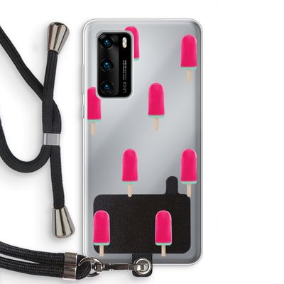 Waterijsje: Huawei P40 Transparant Hoesje met koord