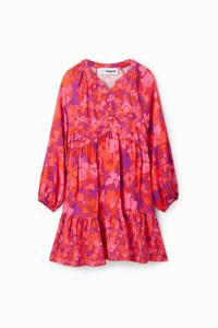 Jurk met bloemenprint - RED - 7/8