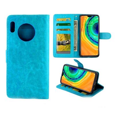 Voor Huawei mate 30 Crazy Horse textuur horizontale Flip lederen draagtas met houder & kaartsleuven & portemonnee & fotolijstjes (Baby Blue)