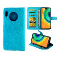 Voor Huawei mate 30 Crazy Horse textuur horizontale Flip lederen draagtas met houder & kaartsleuven & portemonnee & fotolijstjes (Baby Blue)