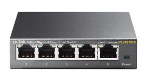 TP-Link TL-SG105E 5-Port Gigabit Easy Smart Switch Switch Zwart