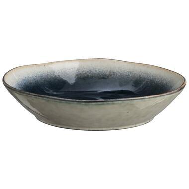 Pastabord Dorean - blauw stoneware - Ø23 cm - Leen Bakker