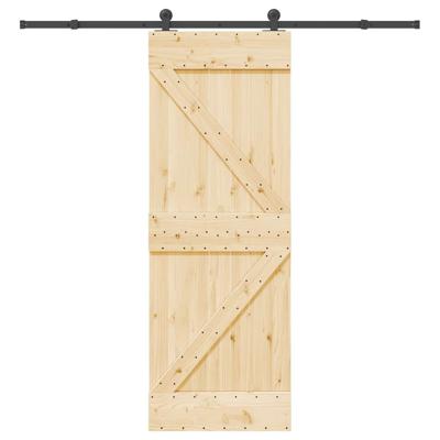 Schuifdeur met beslag 70x210 cm massief grenenhout