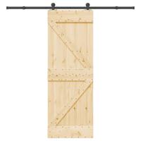 Schuifdeur met beslag 70x210 cm massief grenenhout