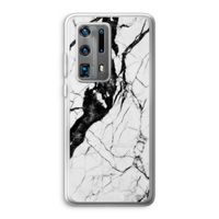 Witte marmer 2: Huawei P40 Pro Plus Transparant Hoesje