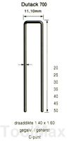 Dutack 11.1mm nieten | 25mm | 10.000 stuks - 5056039