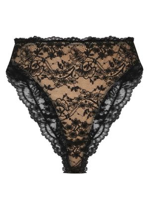 Dolce & Gabbana culotte à fleurs en dentelle - Noir