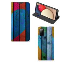 Samsung Galaxy M02s | A02s Book | Wallet Case | Wood Heart - Cadeau voor je Vriend