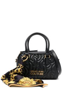 Versace Jeans Couture sac matelassé à plaque logo - Noir