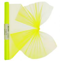 Neon gele organza stof op rol 40 x 200 cm hobbymateriaal