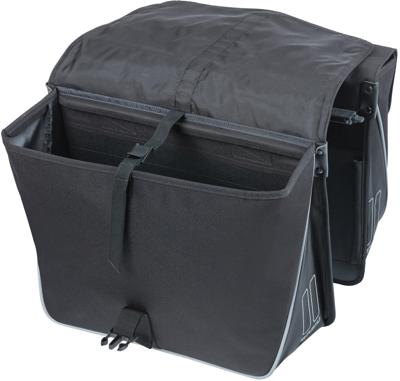 Basil dubbele tas forte mik 35l zwart