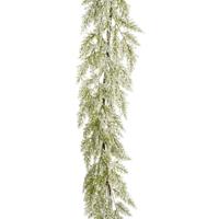 Garland pine groen frosted l180xw12xh3cm kerst - House of seasons Garland pine groen frosted l180xw12xh3cm kerst - House of seasons