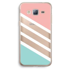 Strepen pastel: Samsung Galaxy J3 (2016) Transparant Hoesje