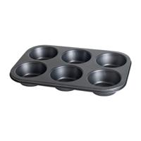 Gerimport Bakvorm - muffens en cupcakes - 31 x 21 cm - bakblik - 6 plekken