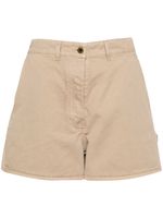 Miu Miu short en coton à taille haute - Tons neutres - thumbnail