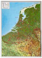 Reliëfkaart Benelux met voelbaar 3D reliëf | A3 | 29 x 39 cm | GeoRelief