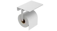 Mueller Hilton toiletrolhouder met planchet RVS - thumbnail