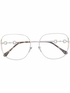 Gucci Eyewear lunettes de vue à effet écaille de tortue - Argent