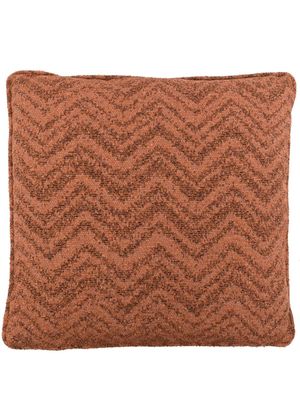 Missoni Home grand coussin Columbia à motif zig-zag - Marron