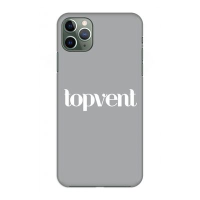 Topvent Grijs Wit: Volledig geprint iPhone 11 Pro Max Hoesje