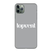 Topvent Grijs Wit: Volledig geprint iPhone 11 Pro Max Hoesje