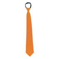Carnaval verkleed stropdas - neon oranje - volwassene - verkleedthema