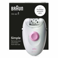 Braun Silk-épil 1 1-010 epilator 20 pincetten Roze, Wit - thumbnail