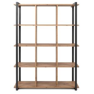 Calicosy - Boekenkast 12 vakken DENVER - H145 cm - Industriële stijl