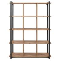 Calicosy - Boekenkast 12 vakken DENVER - H145 cm - Industriële stijl