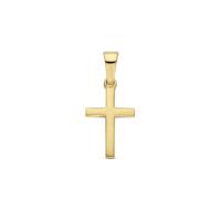 14K Geelgouden Hanger in de Vorm van een Kruis - Tijdloze Spiritualiteit en Elegantie