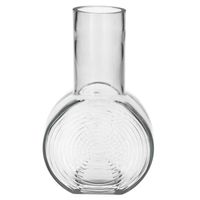 Bellatio Design Bloemenvaas - helder - transparant glas - D6 x H23 cm - Vazen