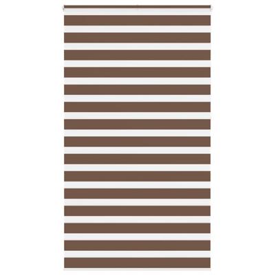 VidaXL Zebra rolgordijn 135x230 cm stofbreedte 130,9cm polyester bruin