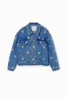 Denim truckerjack madeliefjes - BLUE - 5/6