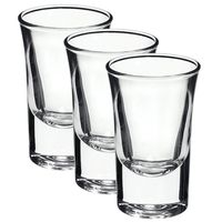 Set van 9x stuks shotglazen/shotglaasjes van glas 57 ml - thumbnail