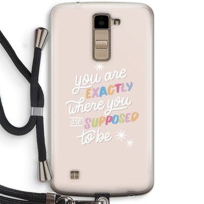 Right Place: LG K10 (2016) Transparant Hoesje met koord