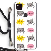 Meow: Pixel 4a 5G Transparant Hoesje met koord