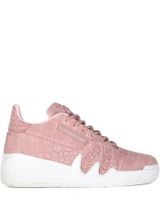 Giuseppe Zanotti baskets à effet peau de crocodile - Rose