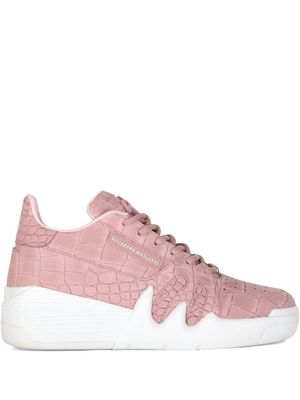 Giuseppe Zanotti baskets à effet peau de crocodile - Rose