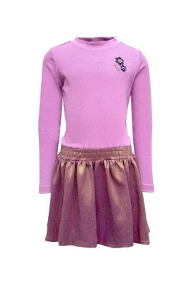 B.Nosy winter jurk meisjes - paars - Donia - metallic rok