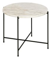 Bendt Bijzettafel 'Carolien' Wit Marmer, Ø52cm
