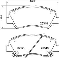 Remblokkenset, schijfrem BREMBO, u.a. für Hyundai, KIA