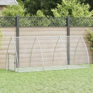 VidaXL Konijnenhok 300x105x120 cm gegalvaniseerd staal zilverkleurig