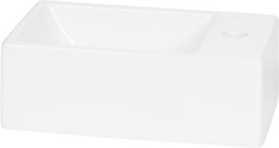 Saqu Inspire Fontein 1 kraangat Rechts 30,5x18x11 cm Wit