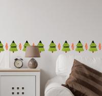 Muursticker Kerst boompjes
