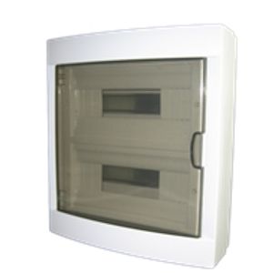 SEP -LS16 opbouw 16 module kast dubbele rij met din rail kleur wit 232x290x105mm IP40